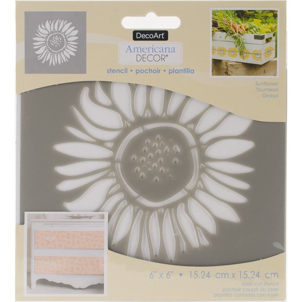 Deco Art 6X6 Sun Flwr Stencil ADS106-K